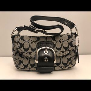 Coach purse - black and grey